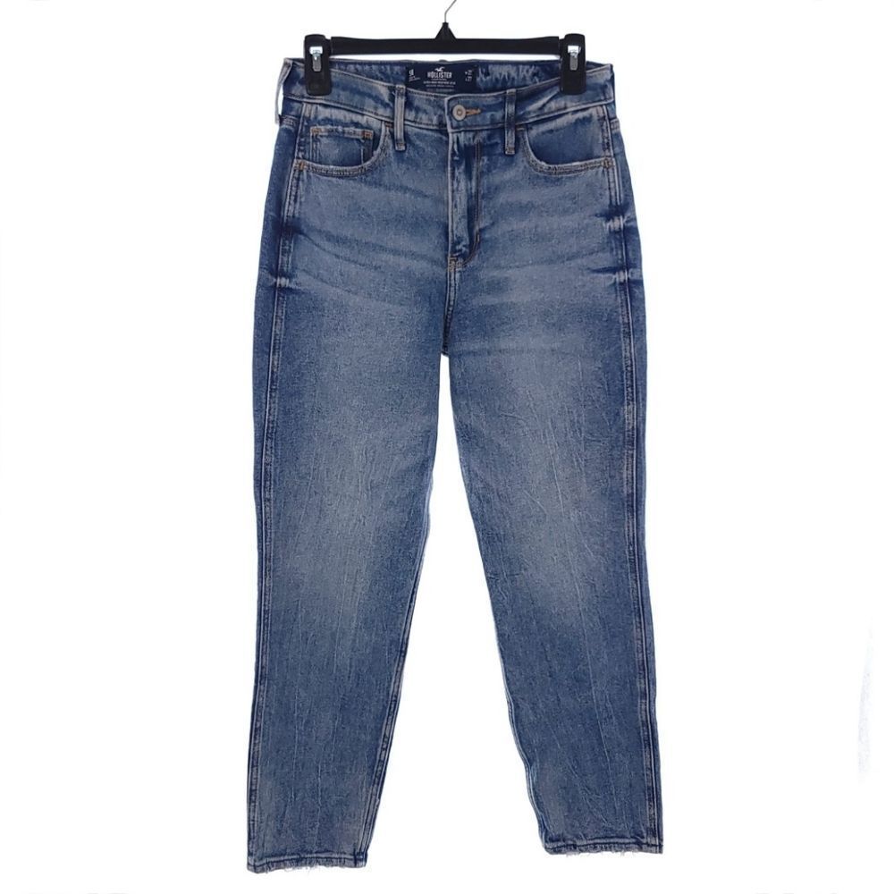Hollister Ultra High Rise Mom Jeans Womens Size 5R W27 L27 Blue Stretch